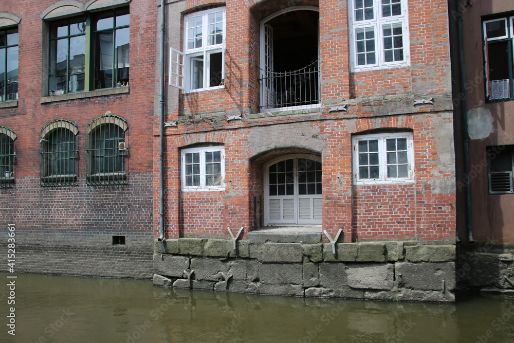 old houses in the canal