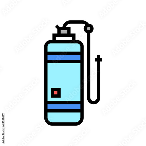anesthesia gas cylinder color icon vector. anesthesia gas cylinder sign. isolated symbol illustration