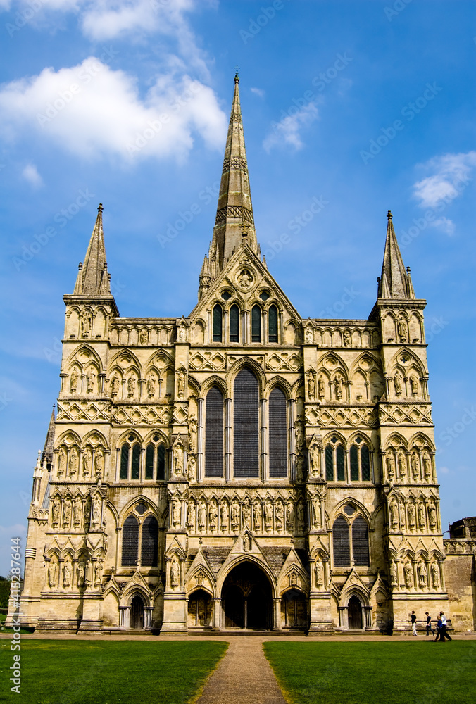 view of Lichfield Cathedral, Lichfield, UK