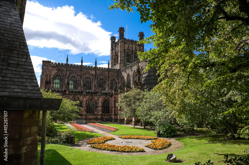 Chester Cathedral and gardens, Chester, UK photo