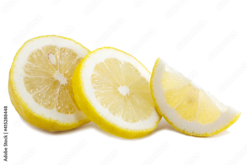 lemon slice isolated on white background