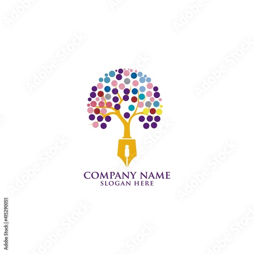 Tree Pen Innovation Logo design inspiration