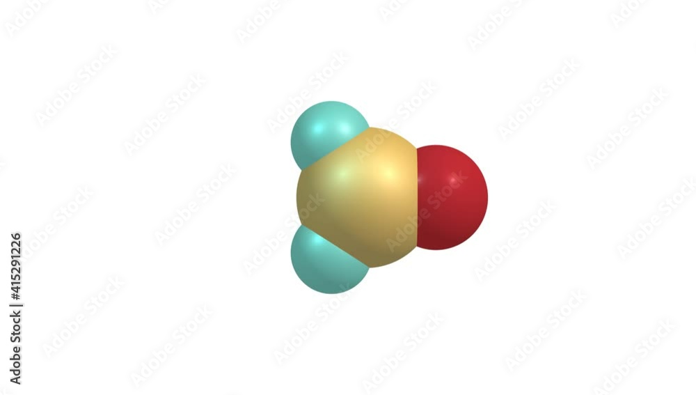 Formaldehyde molecule rotating video on white Formaldehyde molecule rotating video on white