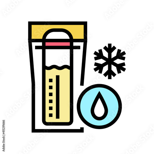 freezing milk storage color icon vector. freezing milk storage sign. isolated symbol illustration