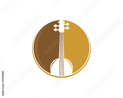 Violin with circle shape logo