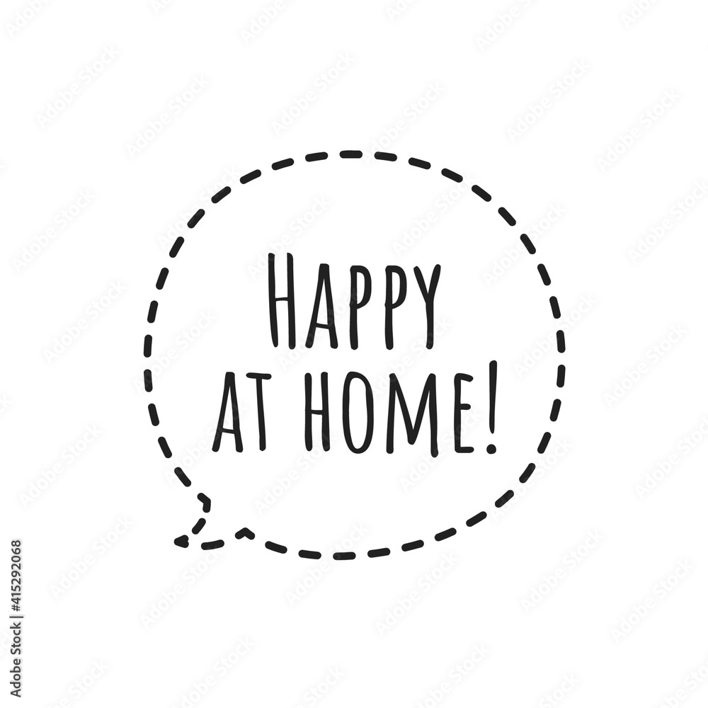 ''Happy at home'' Lettering