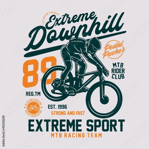 Downhill Graphic Illustration