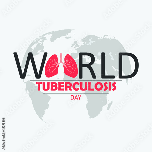 World Tuberculosis day with lungs design, vector illustration.