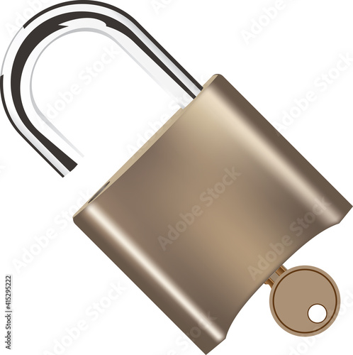Padlock with key