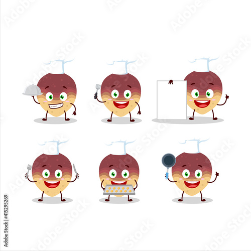 Cartoon character of swede with various chef emoticons