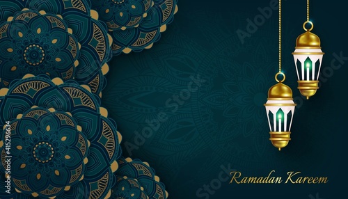 ramadan banner background design vector illustration