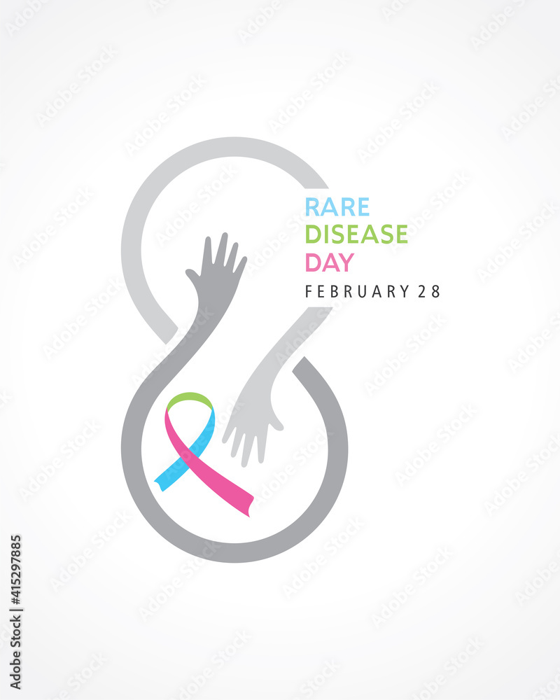 Naklejka premium Rare Disease Day observed on February 28