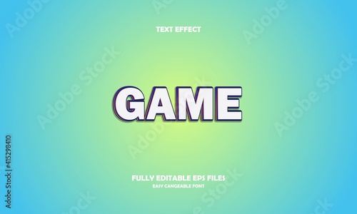 Editable text effect game title style 