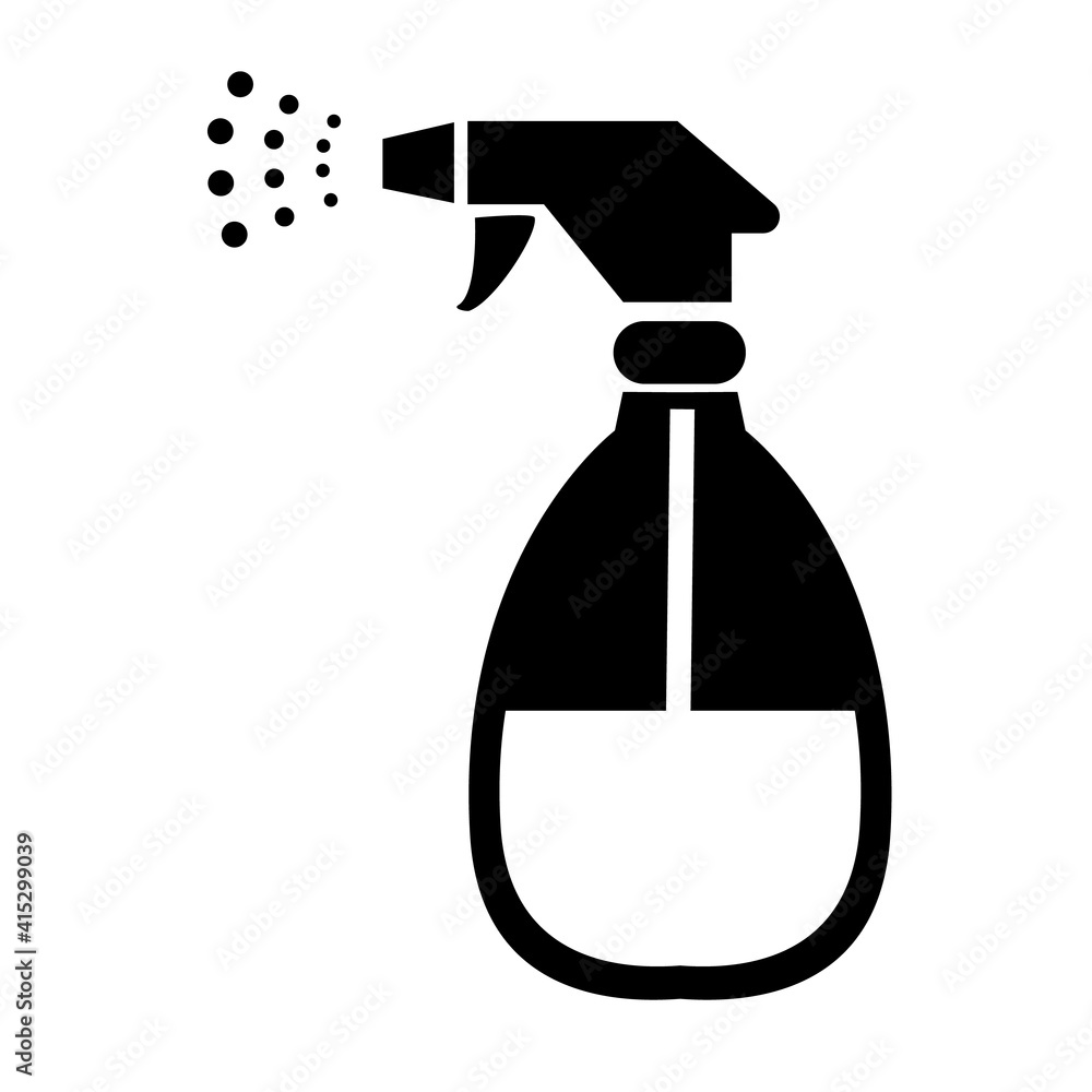 cleaning spray bottle icon on white background. water spray sign. spray bottle symbol. flat style. cleaning spray bottle icon on white background. water spray sign. spray bottle symbol. flat style.