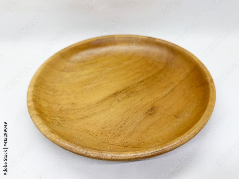 wooden plate isolated on white background wooden plate isolated on white background