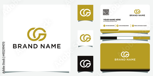 template 
Elegant Letter CG Logo. Modern, simple and unique ready made monogram. The design conveys classy, expensive, fine, luxury, fashionable, trendy and professional.logo design and business card