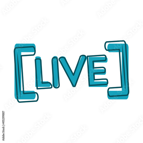 live social network user interface blue design