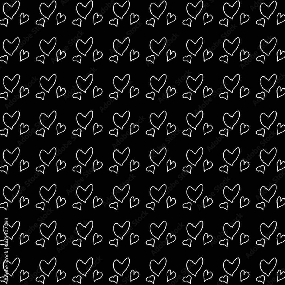 Repeated patterns of hearts for scrapbooking, wallpaper, fabrics and other types of needlework. Repeated patterns of hearts for scrapbooking, wallpaper, fabrics and other types of needlework.