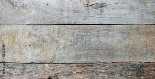 Horizontal old wood background, Wooden banner background.