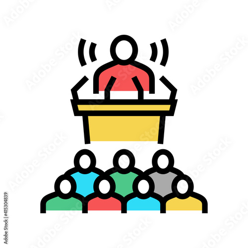 press release color icon vector. press release sign. isolated symbol illustration