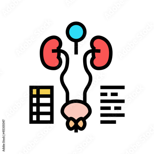 examining genitourinary system color icon vector. examining genitourinary system sign. isolated symbol illustration