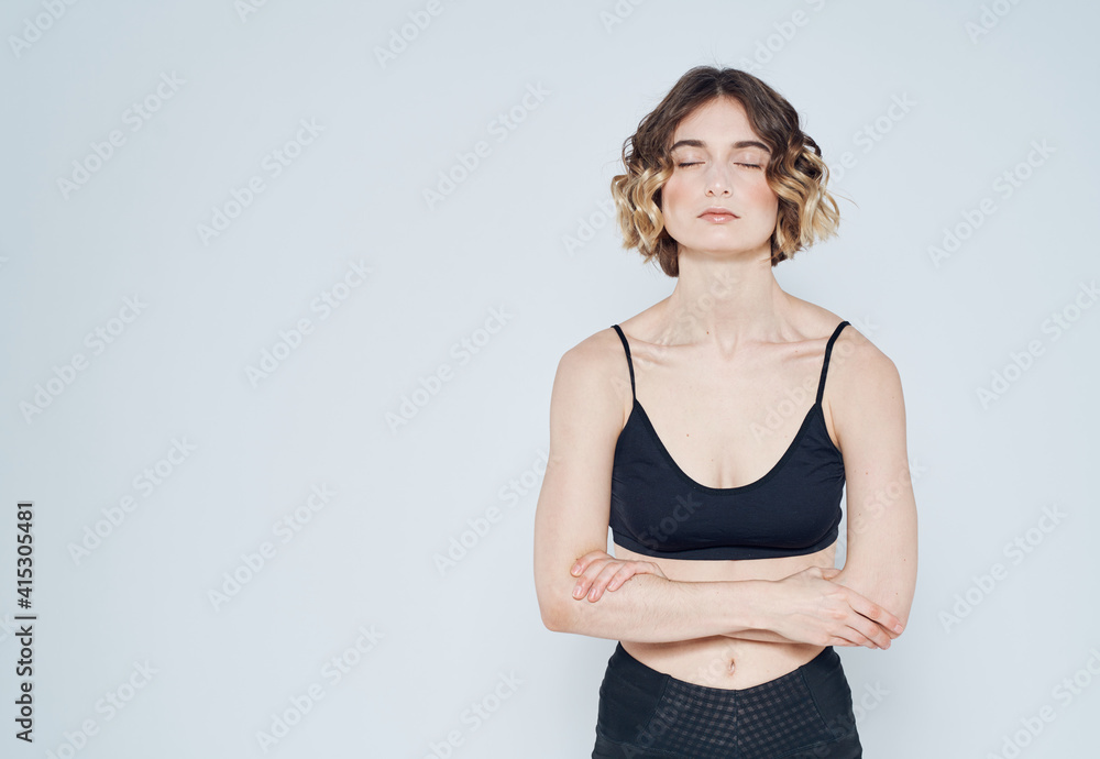 Sport Fitness woman slim figure gymnastics model