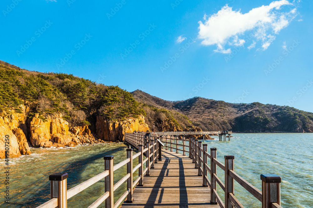 Obraz premium 하나개해수욕장 산책 