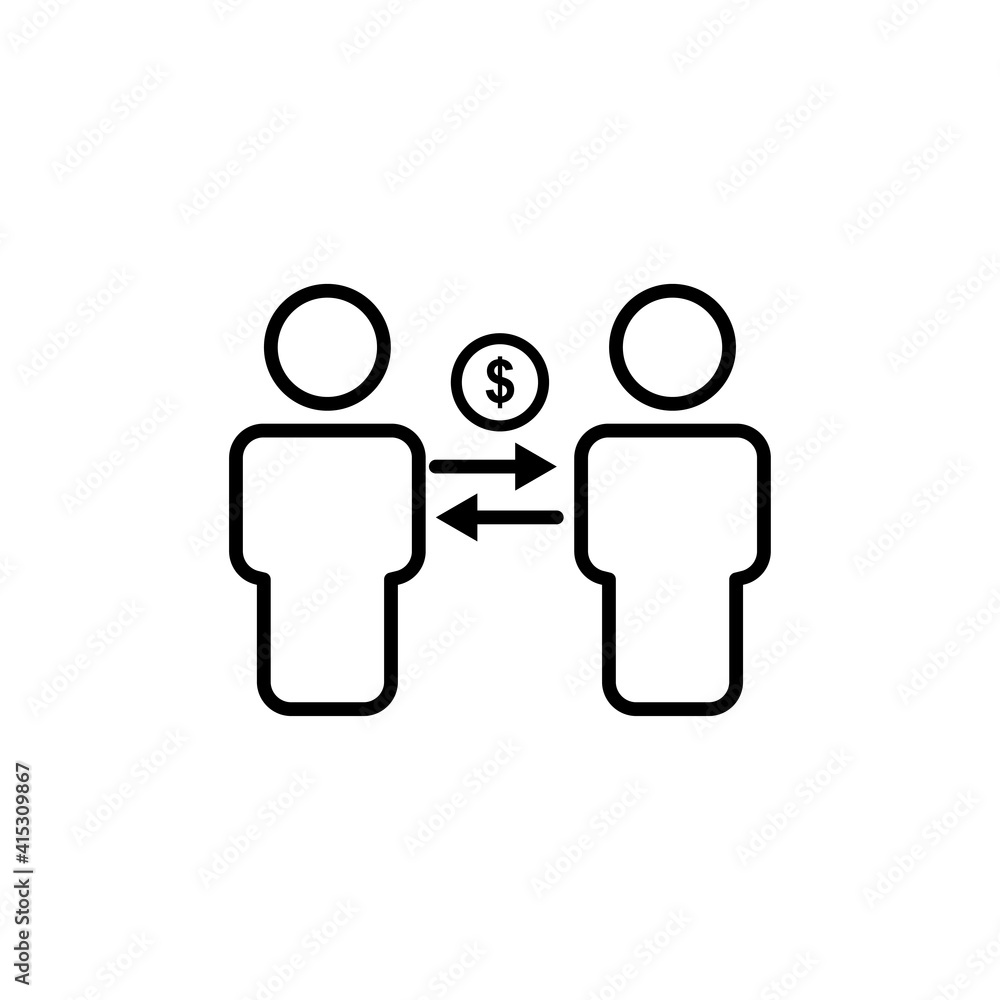 People line icon with dollar. teamwork, business symbol. Editable stroke. simple illustration mobile concept app line icon and web design. Editable stroke. Design template vector People line icon with dollar. teamwork, business symbol. Editable stroke. simple illustration mobile concept app line icon and web design. Editable stroke. Design template vector
