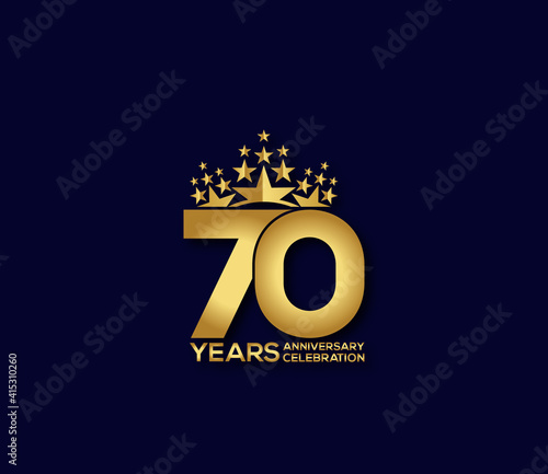 70 Year Anniversary Day background Concept