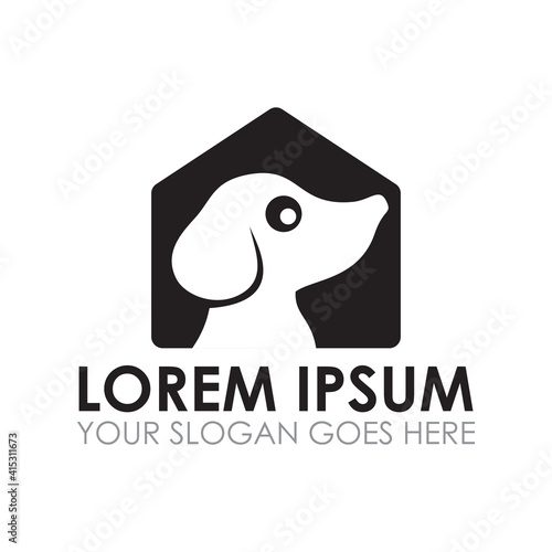 pet home vector , veterinary logo