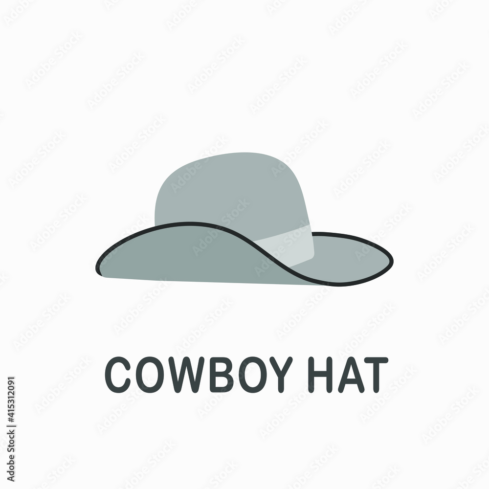 cowboy hat creative simple flat vector illustration cowboy hat creative simple flat vector illustration