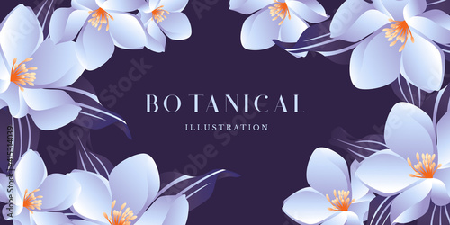 Botanical Blue Flower