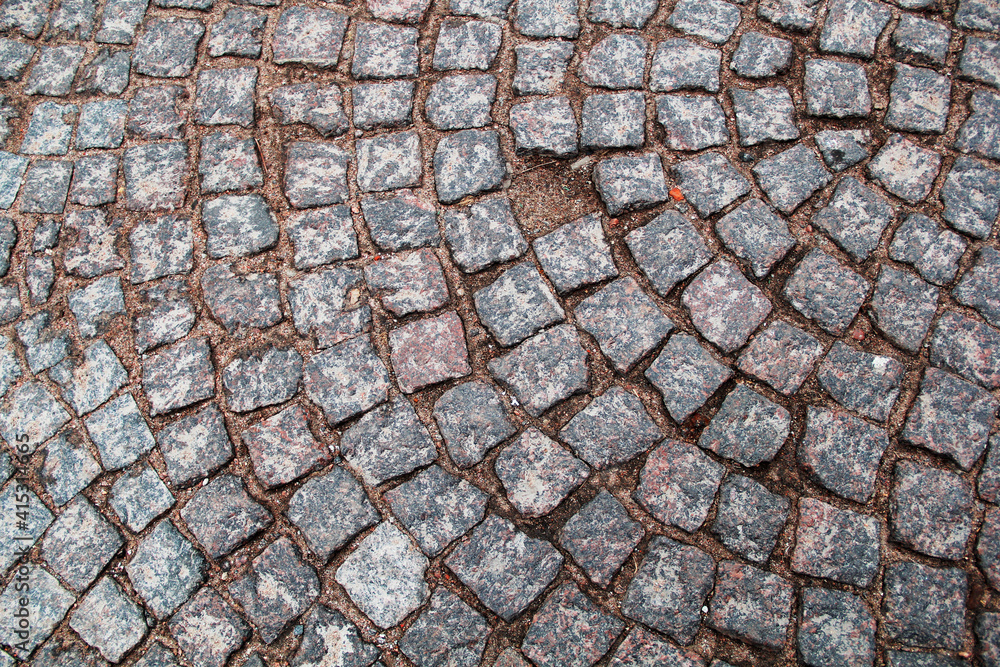 pavers road in the park. background of stones pavers road in the park. background of stones