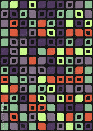 Abstract Geometric Pattern generative computational art illustration