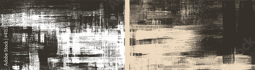 Paint on canvas beige and sepia texture backgrounds, modern abstract backdrop designs. Dark textured brush strokes painting, vector artwork
