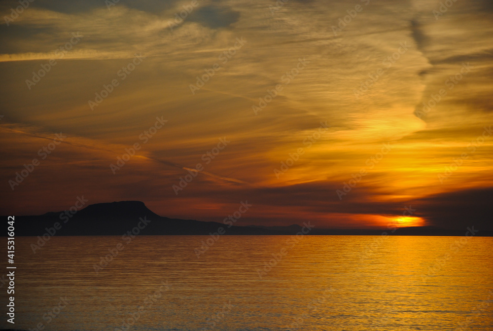 Sunset on the island of Crete