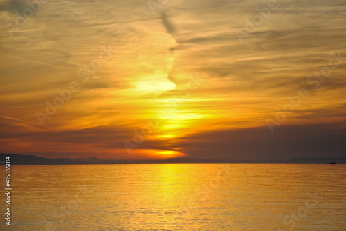 Sunset on the island of Crete