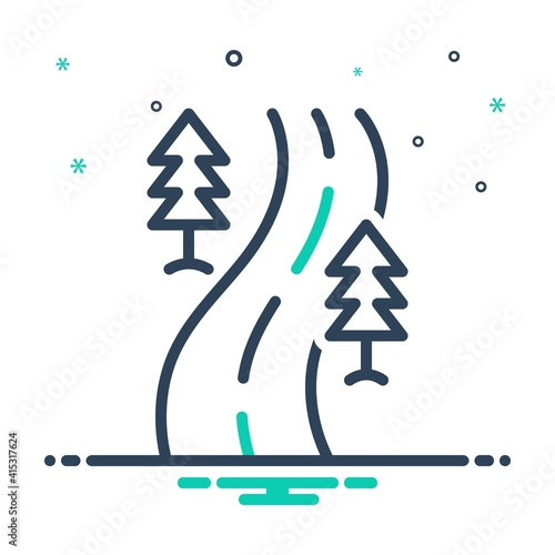 Mix icon for road