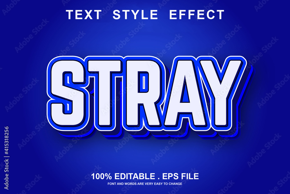 Obraz premium stray text effect editable