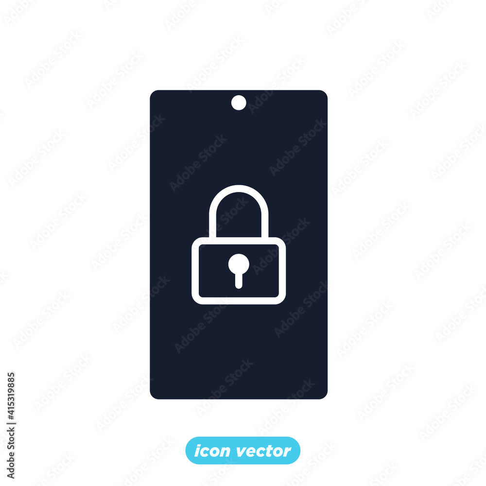lock smartphone icon. Security symbol template for graphic and web design collection logo vector illustration lock smartphone icon. Security symbol template for graphic and web design collection logo vector illustration