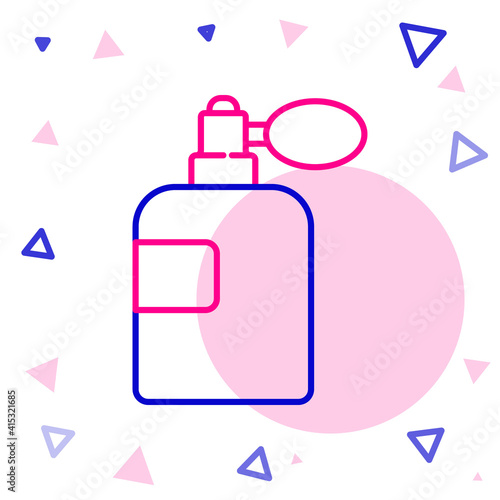 Line Perfume icon isolated on white background. Colorful outline concept. Vector Illustration.