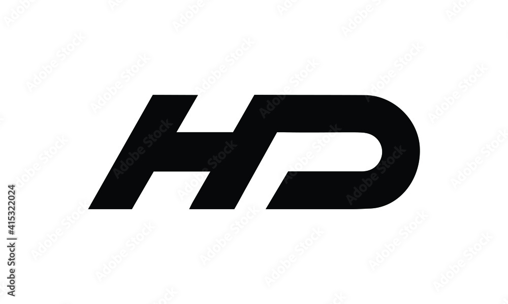 HD Letter Logo Design with Creative Modern Trendy Typography and Black