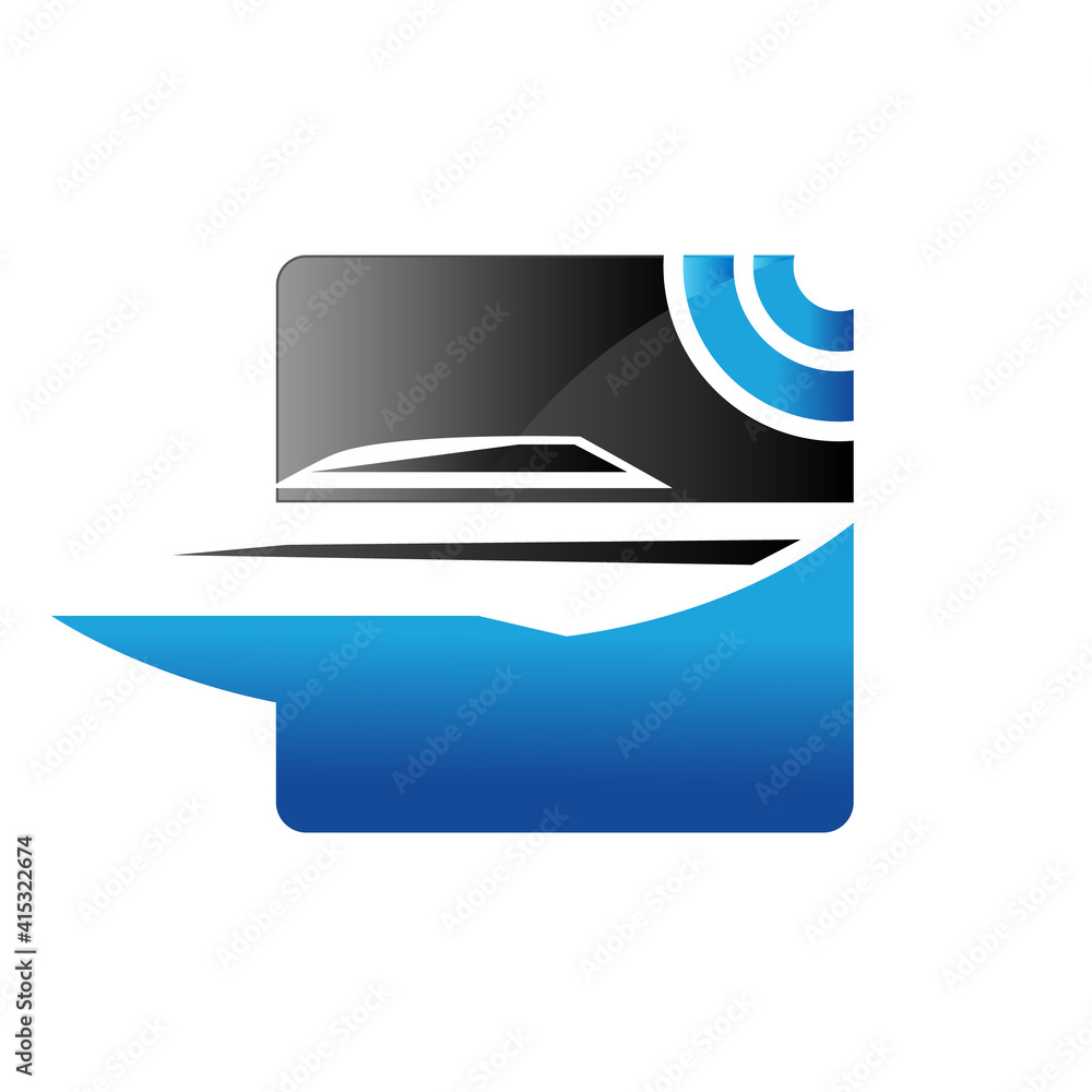 new sailing yacht ship boat logo design vector on the water ocean wave new sailing yacht ship boat logo design vector on the water ocean wave