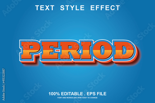 period text effect editable