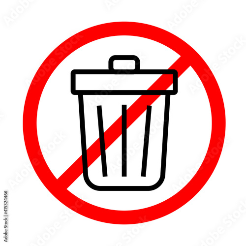 Do not throw in the trash icon. Special disposal sign. Vector illustration.