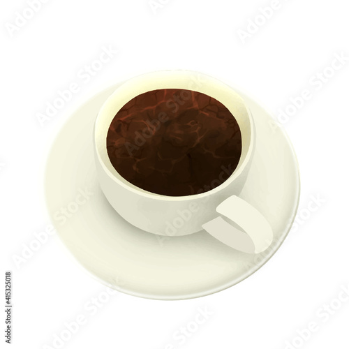 Illustration of coffee (white background, vector, cut out)