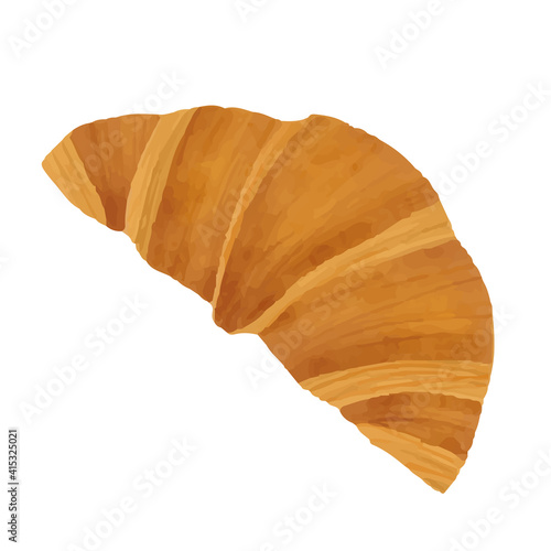 Illustration of croissant  white background  vector  cut out 
