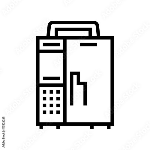 infusion pump line icon vector. infusion pump sign. isolated contour symbol black illustration