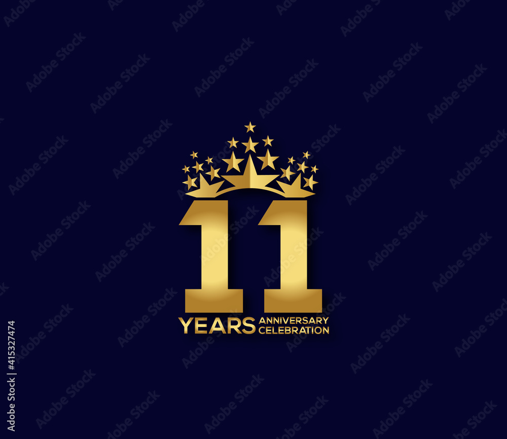 11 Year Anniversary Day background Concept 11 Year Anniversary Day background Concept