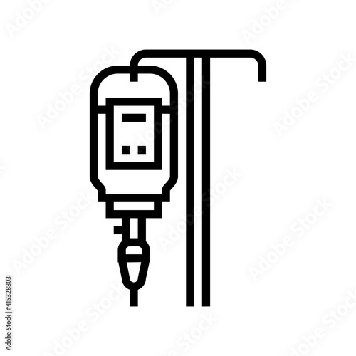 dropper medical tool line icon vector. dropper medical tool sign. isolated contour symbol black illustration